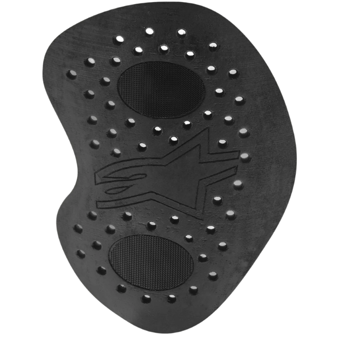 Alpinestars Nucleon KR-H Hip Protector, inserto protettivo per anca da moto nero, design in schiuma perforata con logo a stella in rilievo, forma ergonomica per protezione dagli impatti e ventilazione