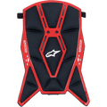Alpinestars Supertech M10/M8 Helmet Top Pad, imbottitura di ricambio per casco, nero e rosso, con struttura in mesh imbottita e telaio geometrico rosso, logo Astars bianco e marchio Supertech, progettata per il comfort interno del casco da motocross