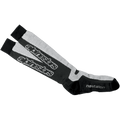 Alpinestars Thermal Tech Socks, calze tecniche da moto lunghe, nero e grigio, maglia tecnica traspirante con tecnologia Nostatex e logo Alpinestars