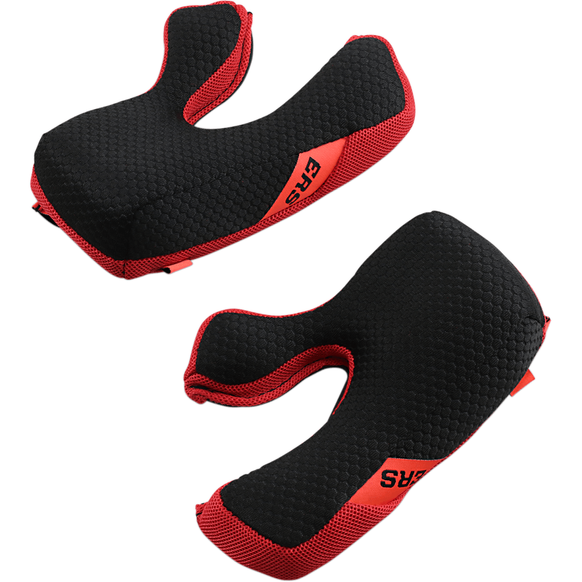 Set di guanciali per casco Alpinestars Supertech M10/M8, imbottitura di ricambio, nero e rosso, con linguette ERS Emergency Release System, schiuma comfort con trama a nido d'ape e dettagli in mesh rosso, accessori per caschi da moto